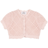 Girls Cotton Knit Crochet Cardigan