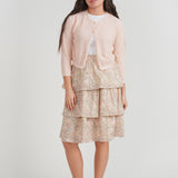 Girls Cotton Knit Crochet Cardigan