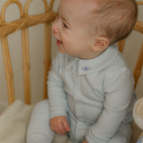 Baby Boys Cotton Rib Modal Fake Front Opening Onesie