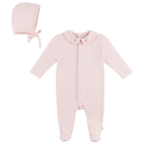 Baby Girls Cotton Rib Modal Fake Front Opening Onesie