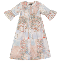 Girls Patchwork Print Robe