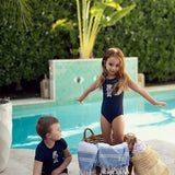 2 PCS Swimsuit For Boys With Bear