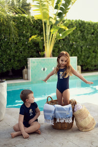 2 PCS Swimsuit For Boys With Bear