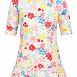Girls Floral Print Swim Dress