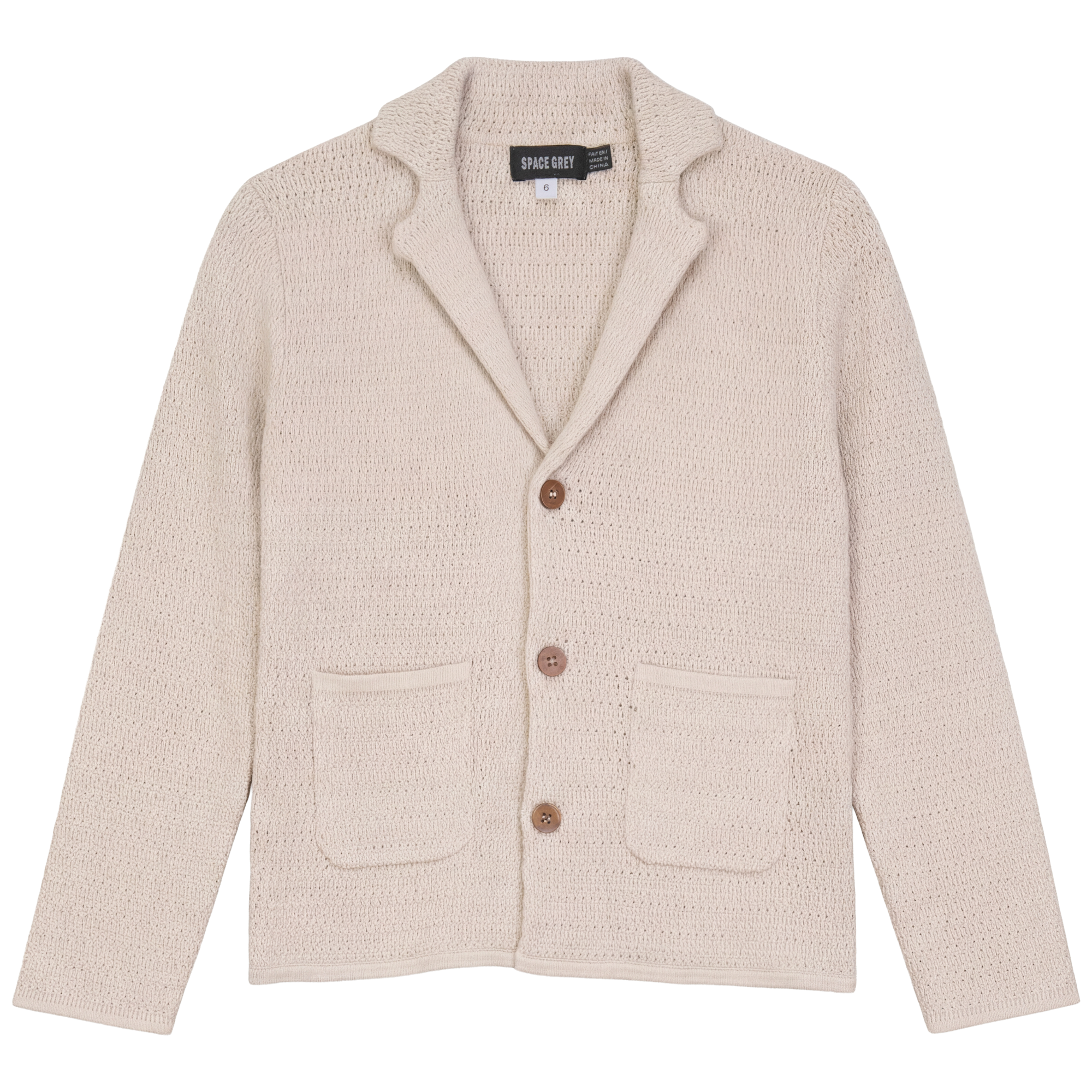 Boys Textured Knit Blazer