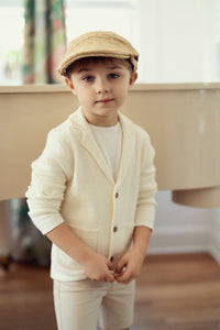 Boys Textured Knit Blazer