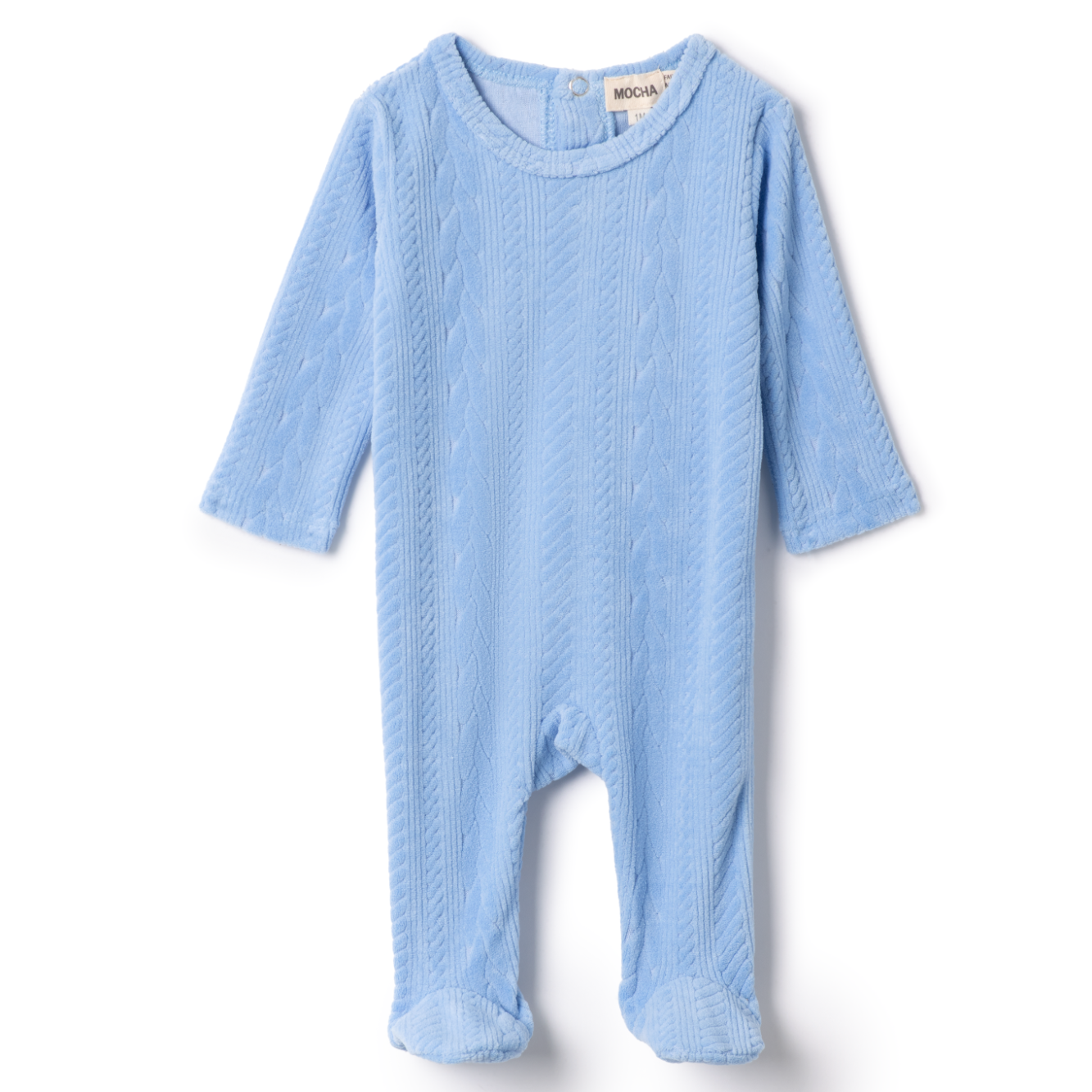 Baby Cable Textured Velour Romper