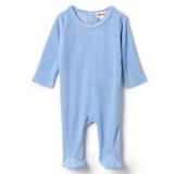 Baby Cable Textured Velour Romper