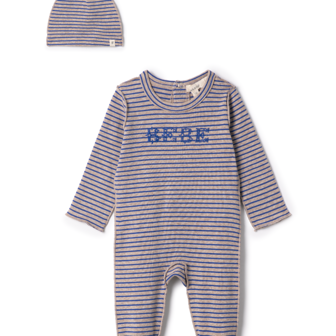 Stripe Stretch Jersey Baby Romper Set