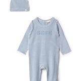 Baby Brushed Stripe Stretch Jesrsey Baby Romper Set