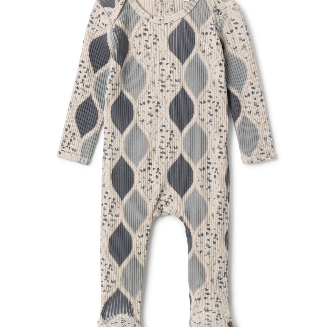 Baby Romper With 3X3 Rib With Print