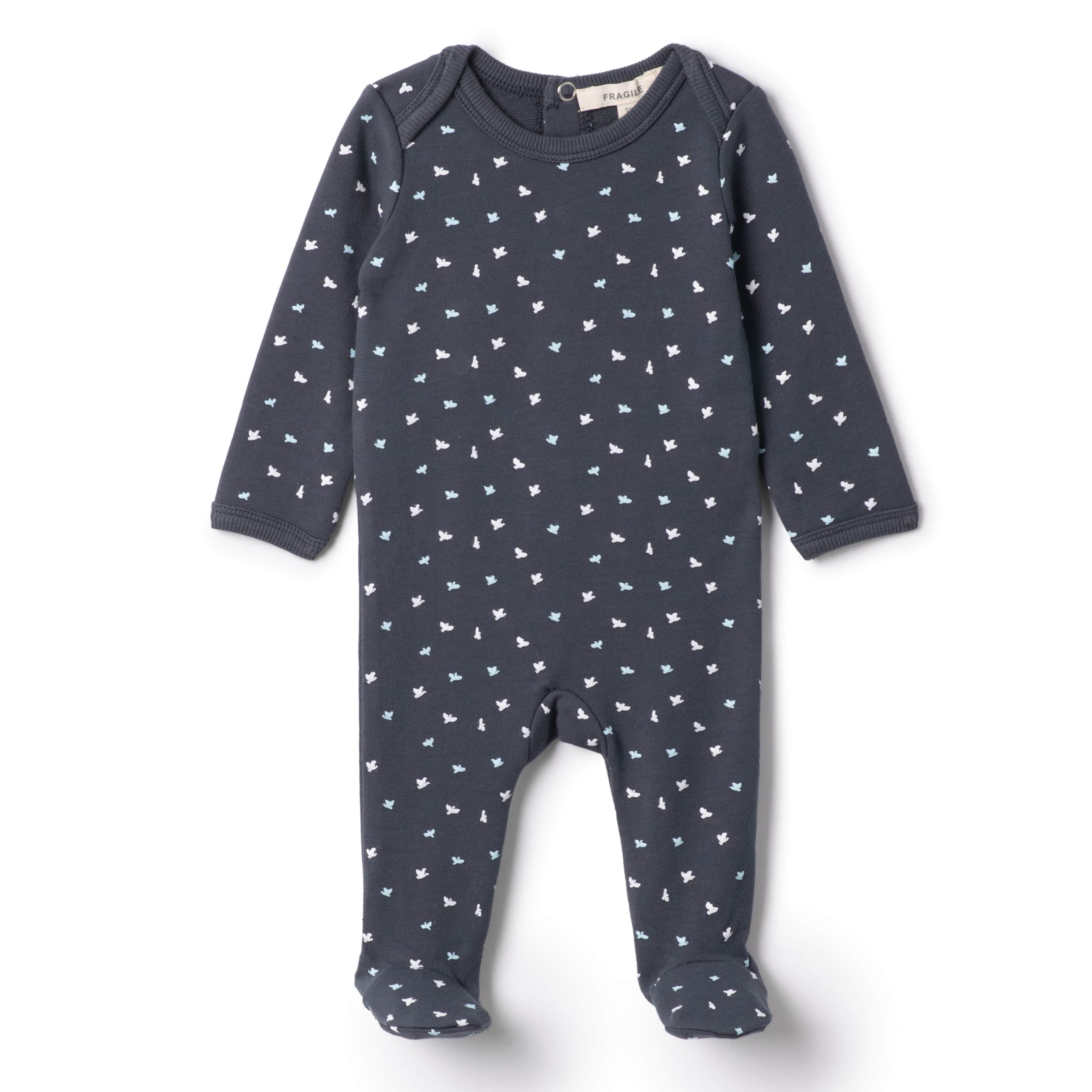 Baby Romper With Bird Print