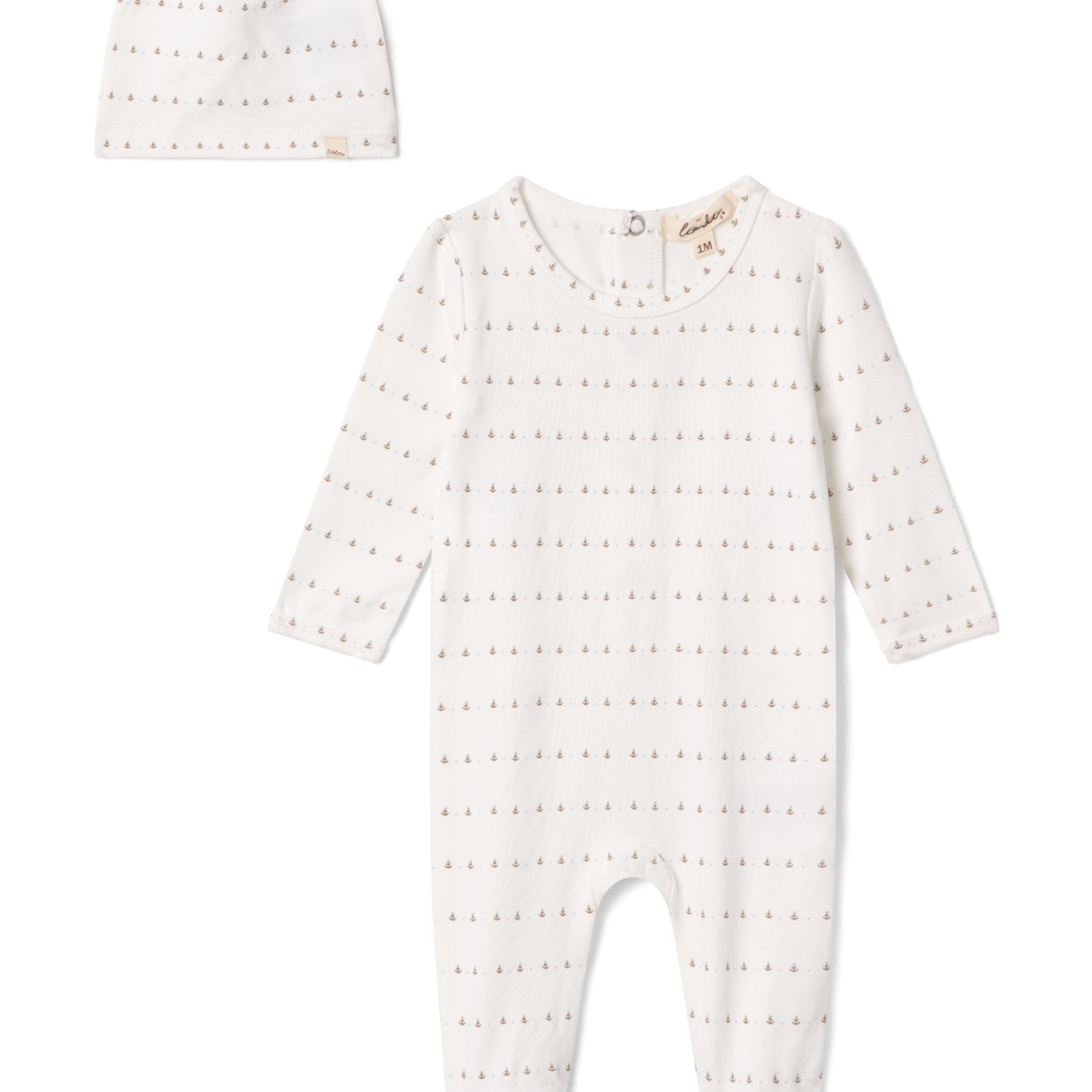Baby Cotton Modal Romper Set With Small Print