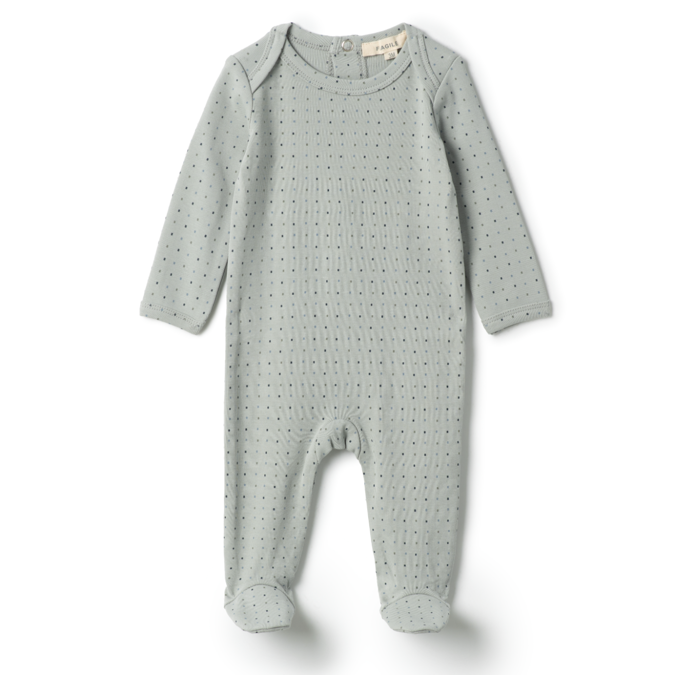 Baby Multi Print Romper With Overlap At Shoulders