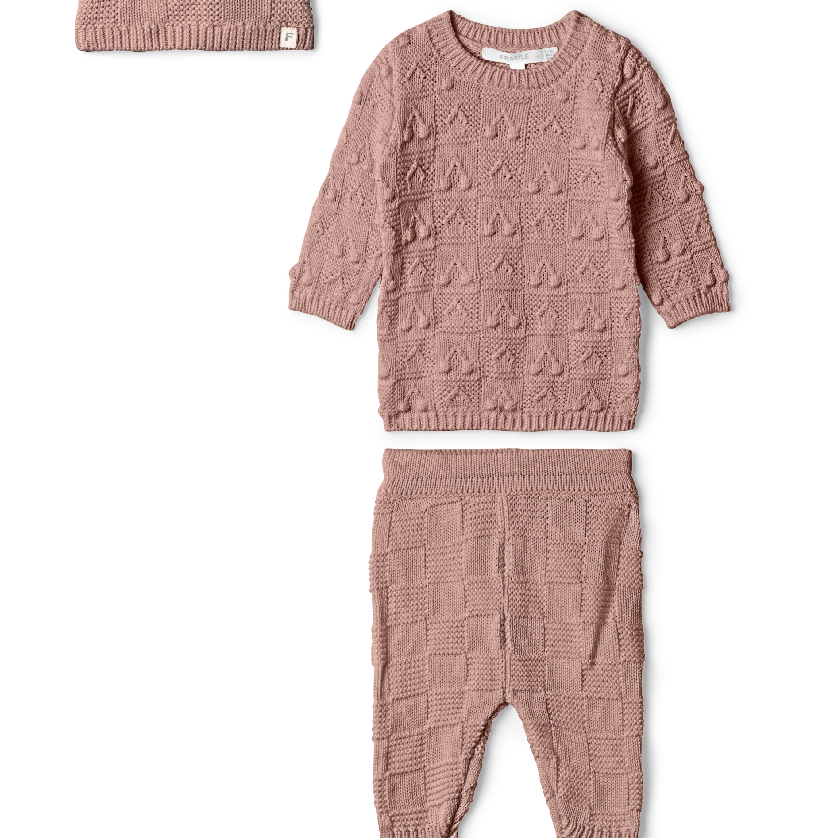 Baby 3 PC Set With Legging In Knit
