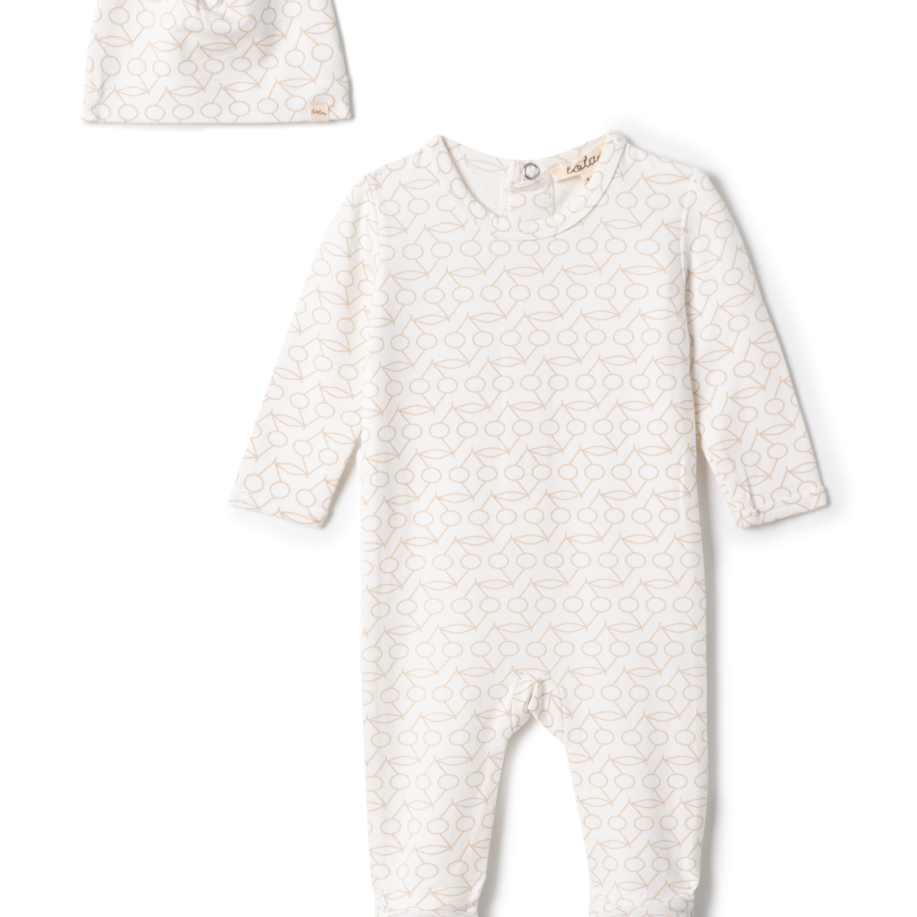 Baby Romper Set With Cherry Print