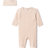Baby Velour Romper Set With Cherry Print