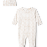 Baby Velour Romper Set With Cherry Print