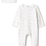 Baby Fine 1X1 With Leaves Print Romper Set