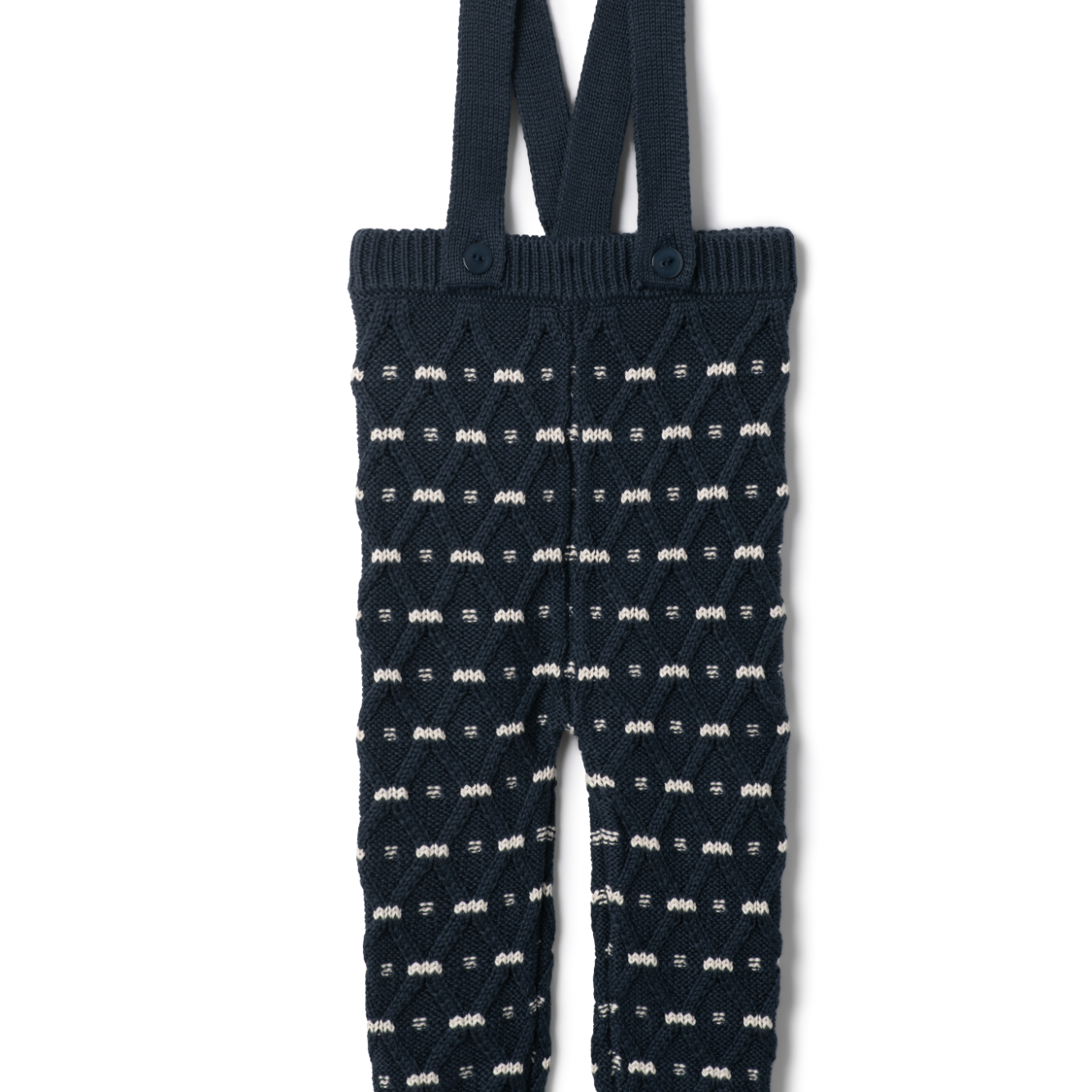 Baby Stripe Knit Overall With Removable Straps