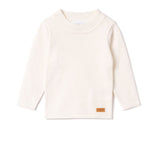 Girls Jersey Knit Top With Mock Neck