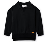 Top With French Fleece And 2X2 Rib Sleeves