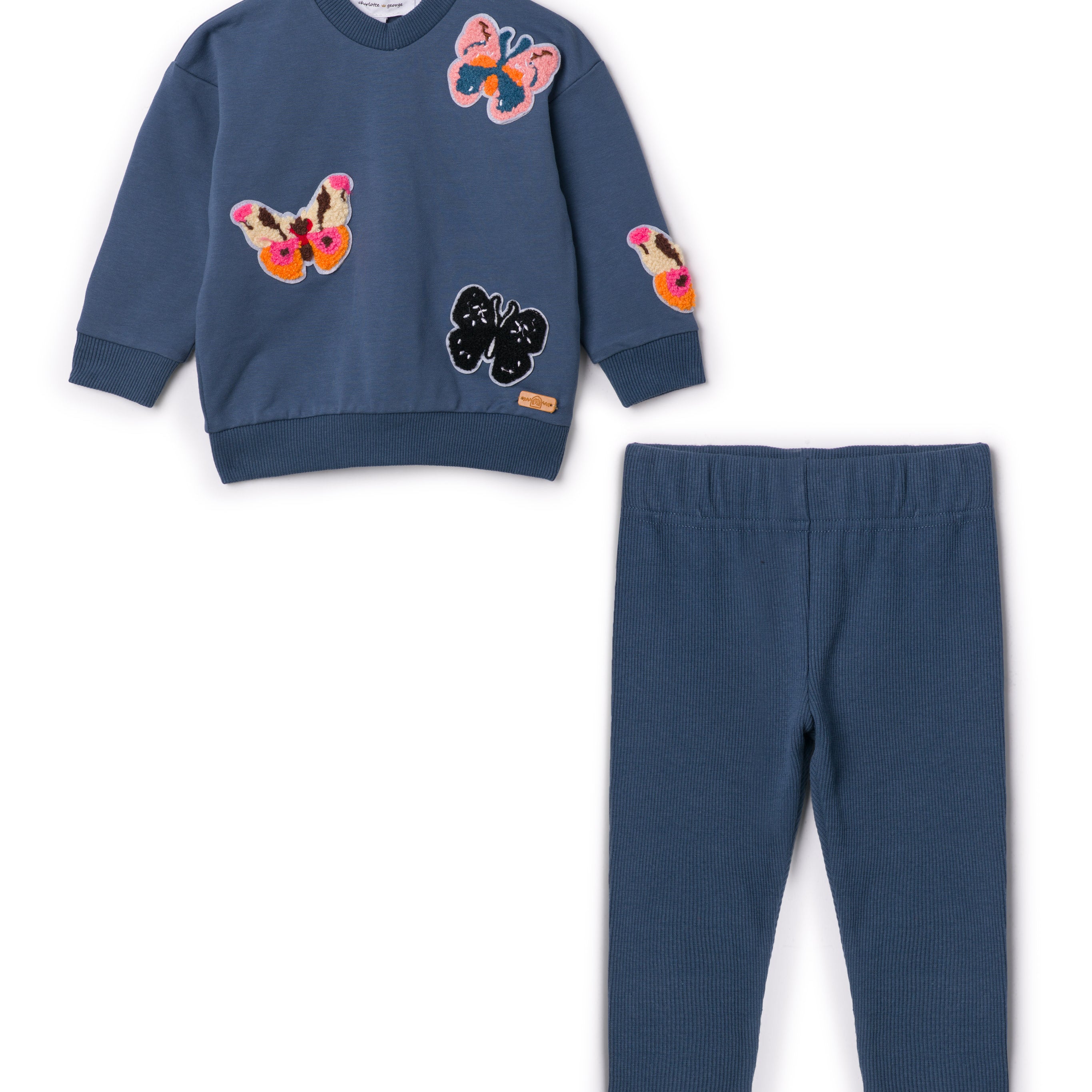 2 PCS Set With French Fleece And Ribbed Legging