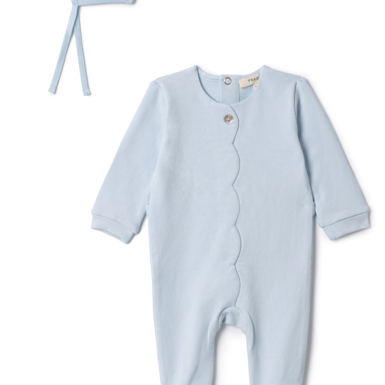 Baby Romper Set With Scallop Detail