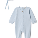 Baby Romper Set With Scallop Detail