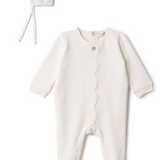 Baby Romper Set With Scallop Detail