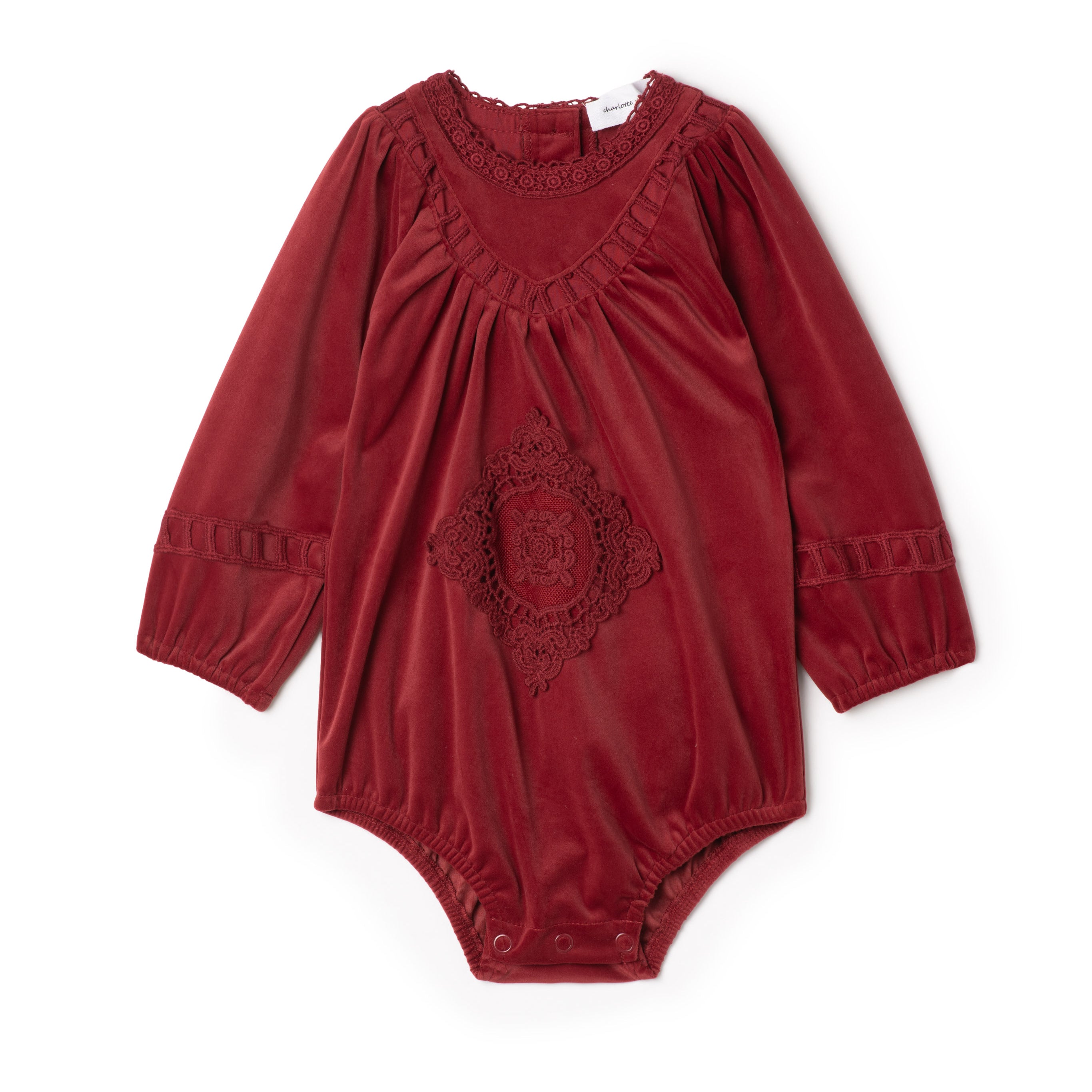 Baby Bubble With Lace Collar