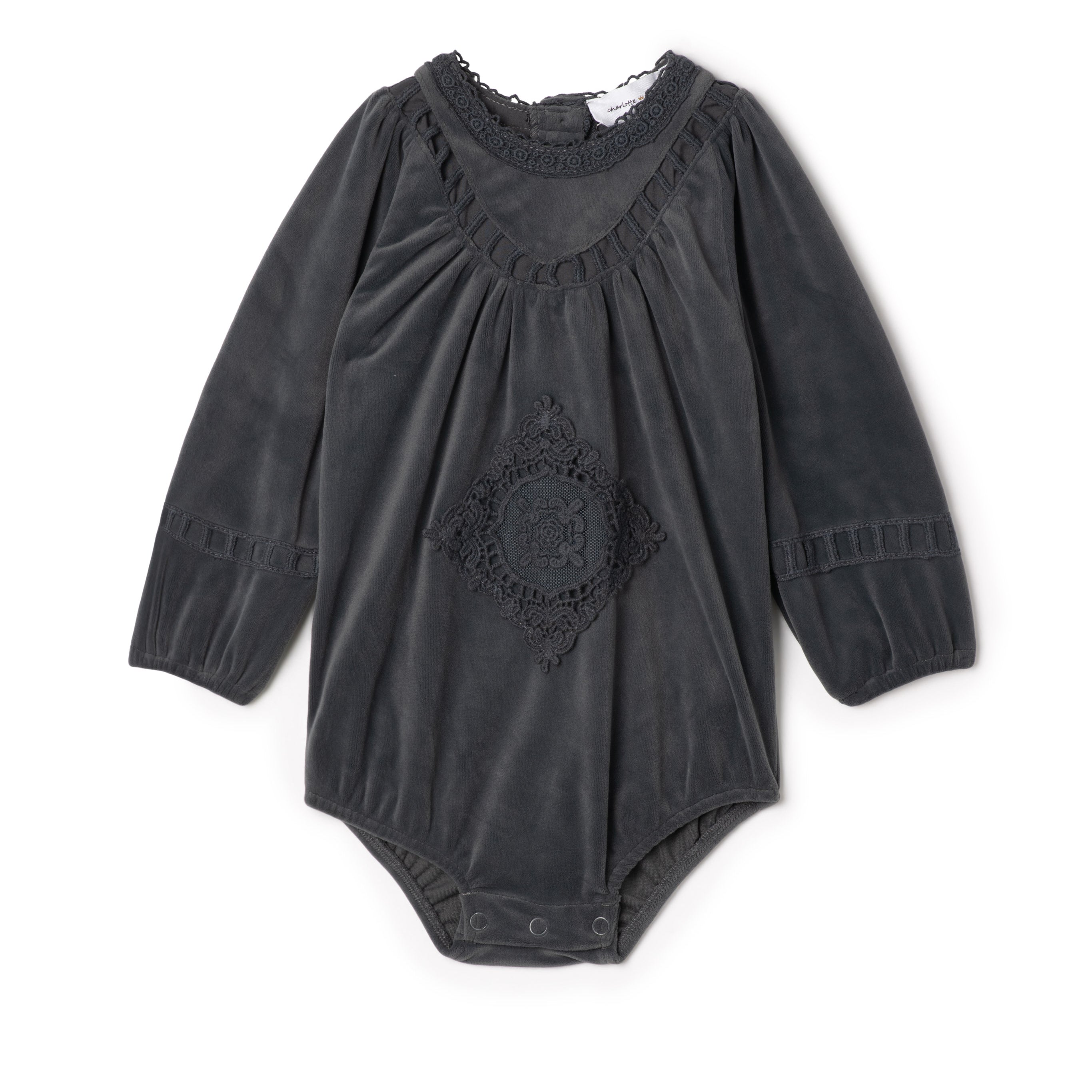 Baby Bubble With Lace Collar