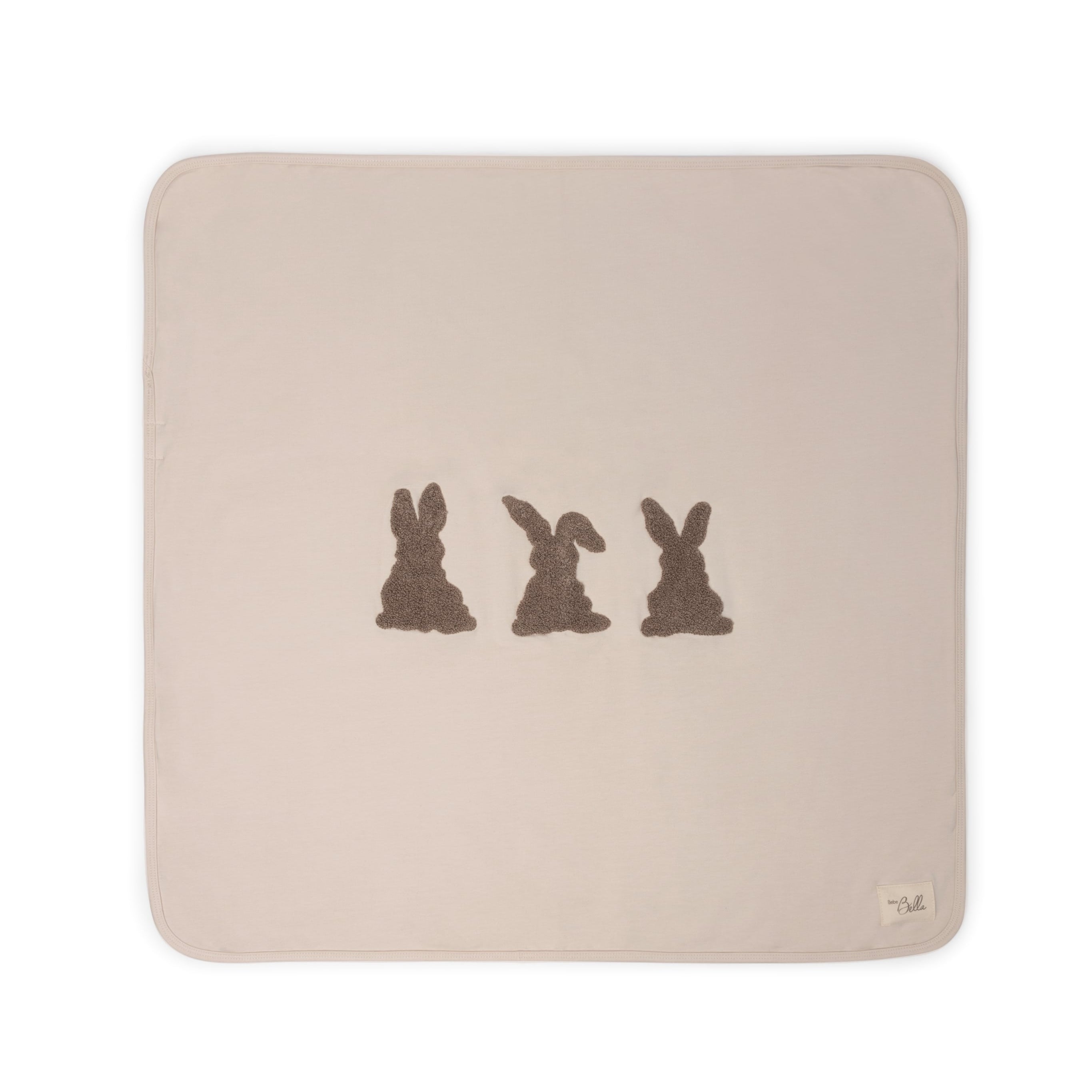 Baby Modal Blanket With Bunnies Applique