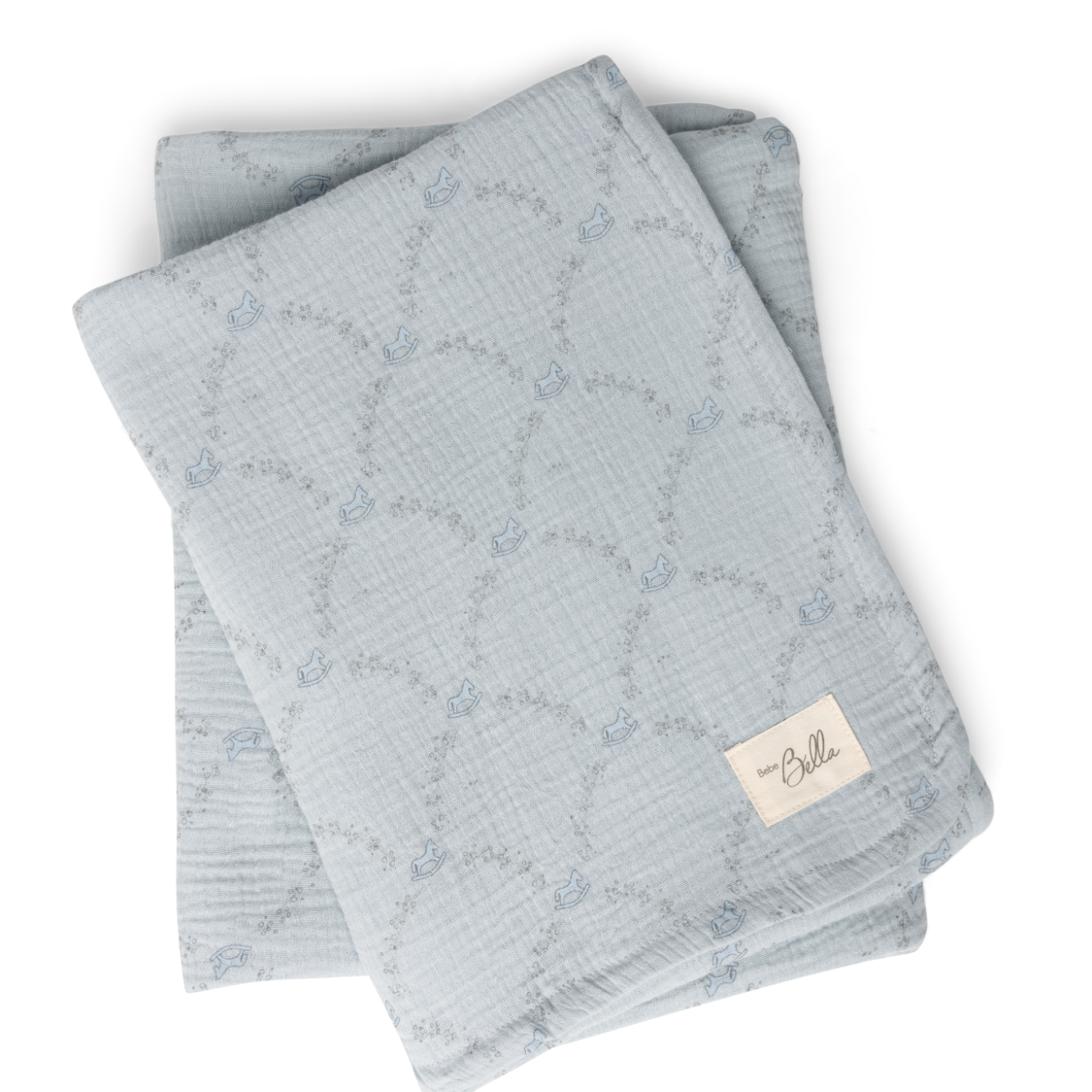 Baby Boys All Over Rocking Horse Print Swaddle