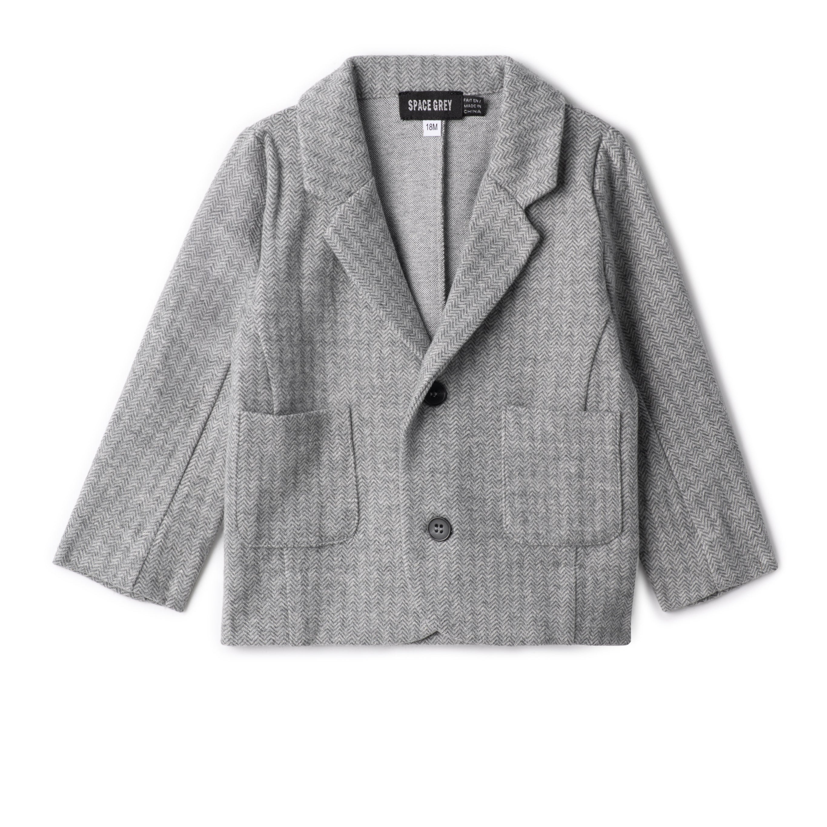 Boys Stretch herringbone Blazer