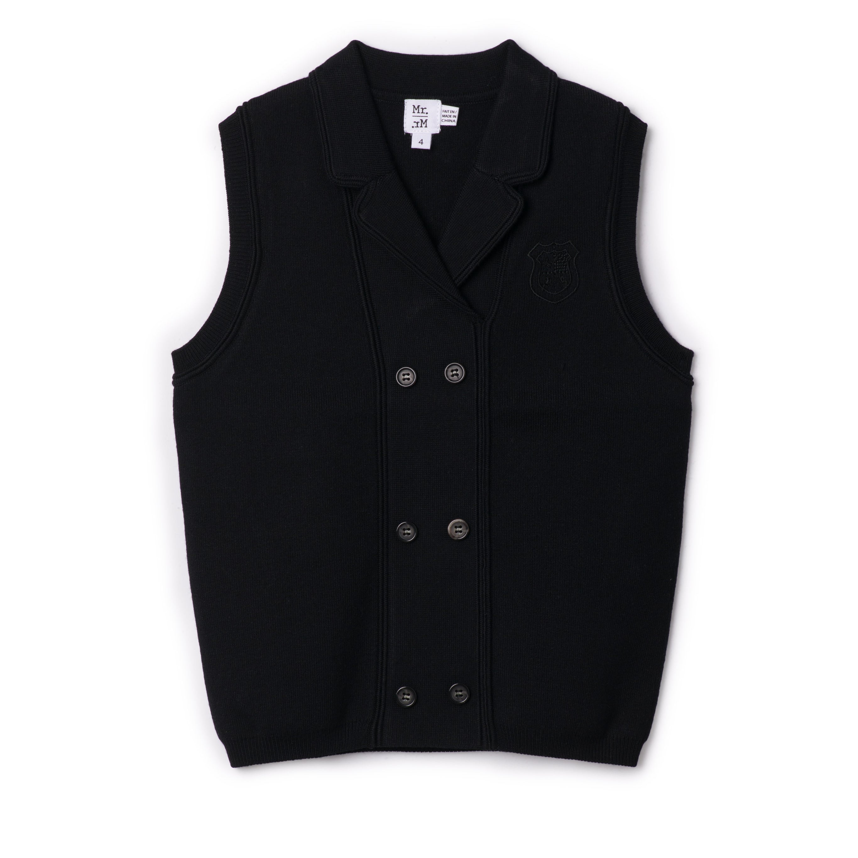 Boys Double Breasted Knit Vest
