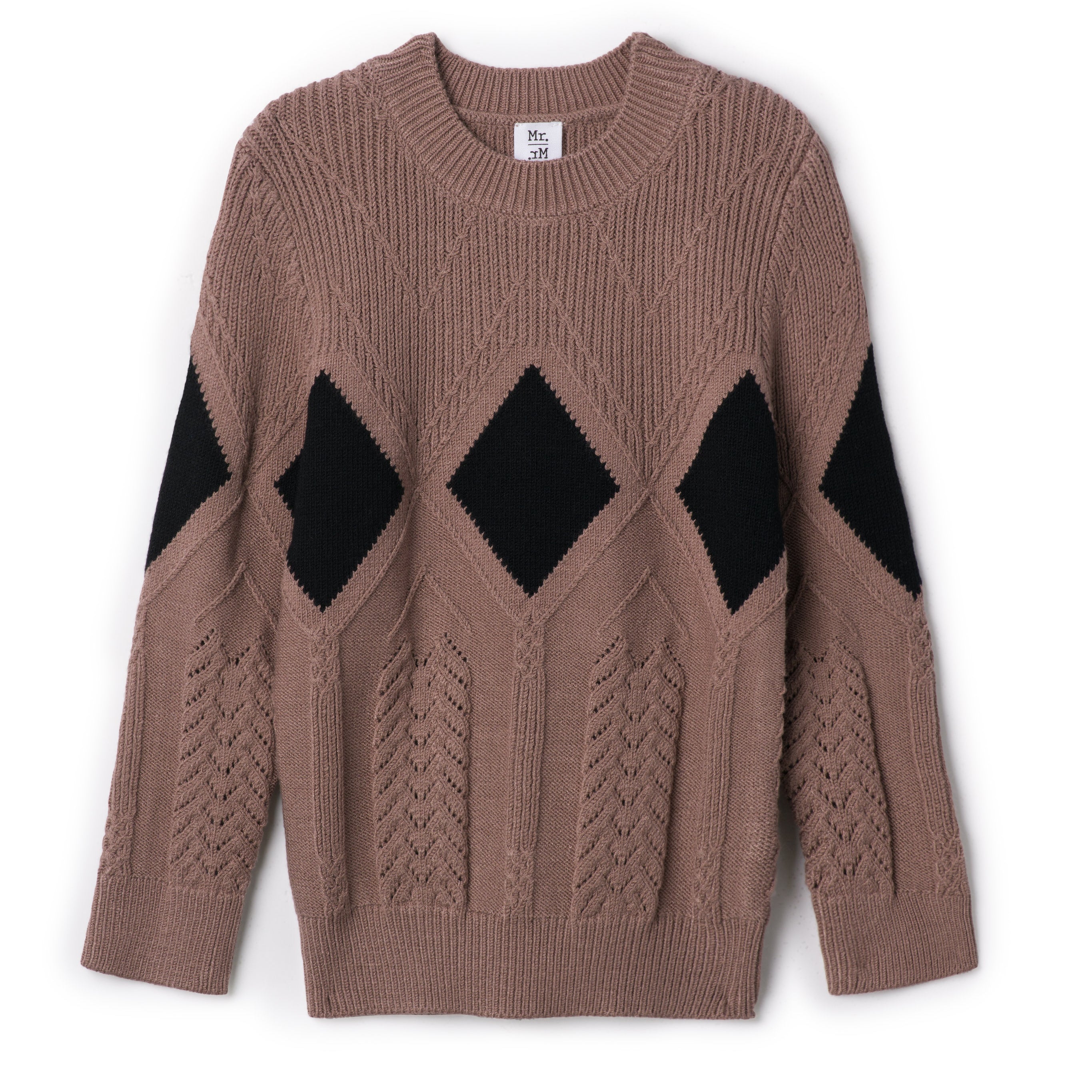 Boys Diamond Pointelle Knit Sweater