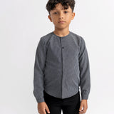 Boys Checkered Button Down Woven Shirt