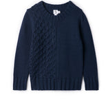 Boys 1/2 And 1/2 Knit Sweater
