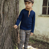 Boys 1/2 And 1/2 Knit Sweater