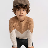 Boys Knit Sweater With Big Diamonds