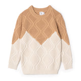 Boys Knit Sweater With Big Diamonds