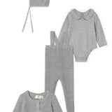 Baby Waffle Knit Overall Set