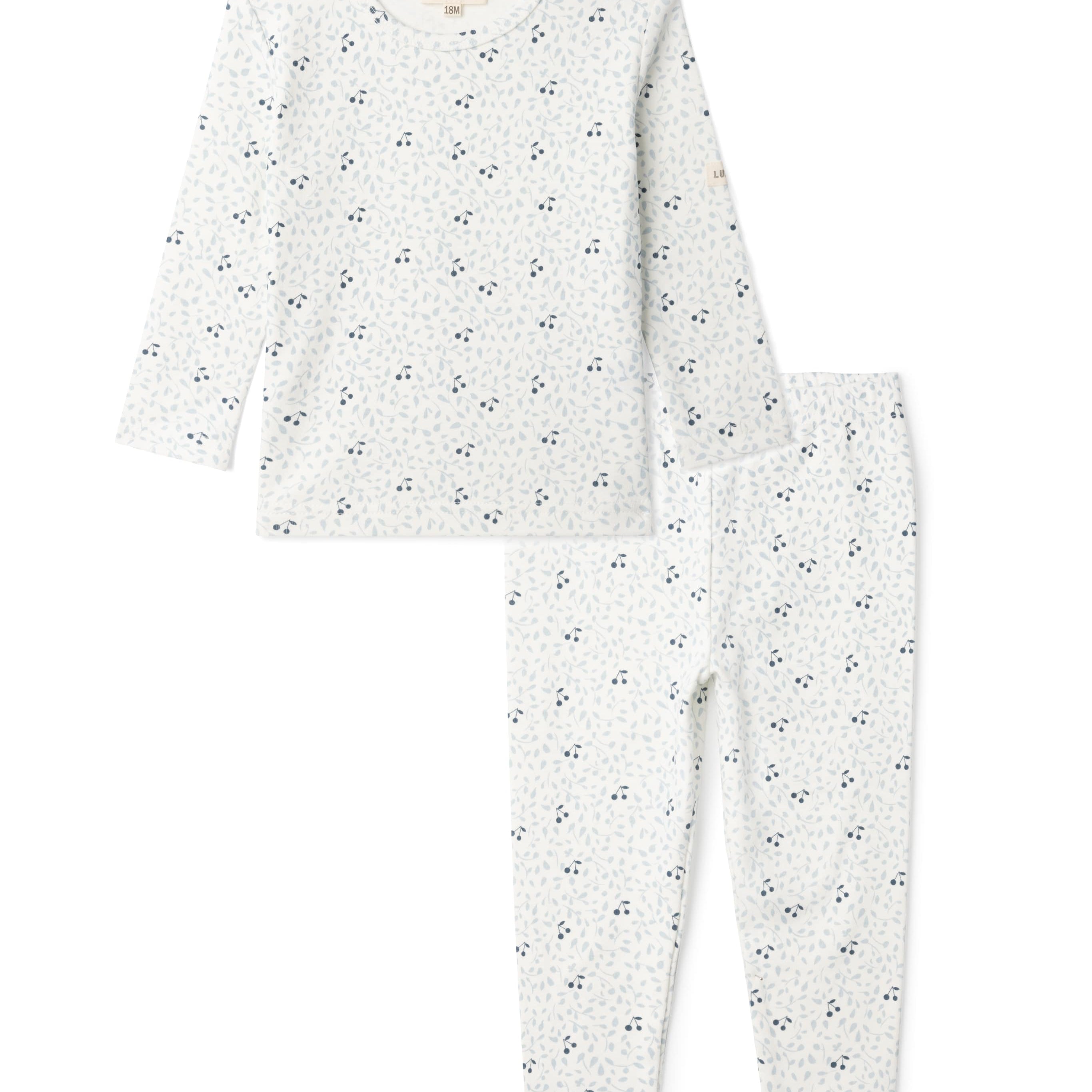 Boys Leaves And Cherries Print 2 PC