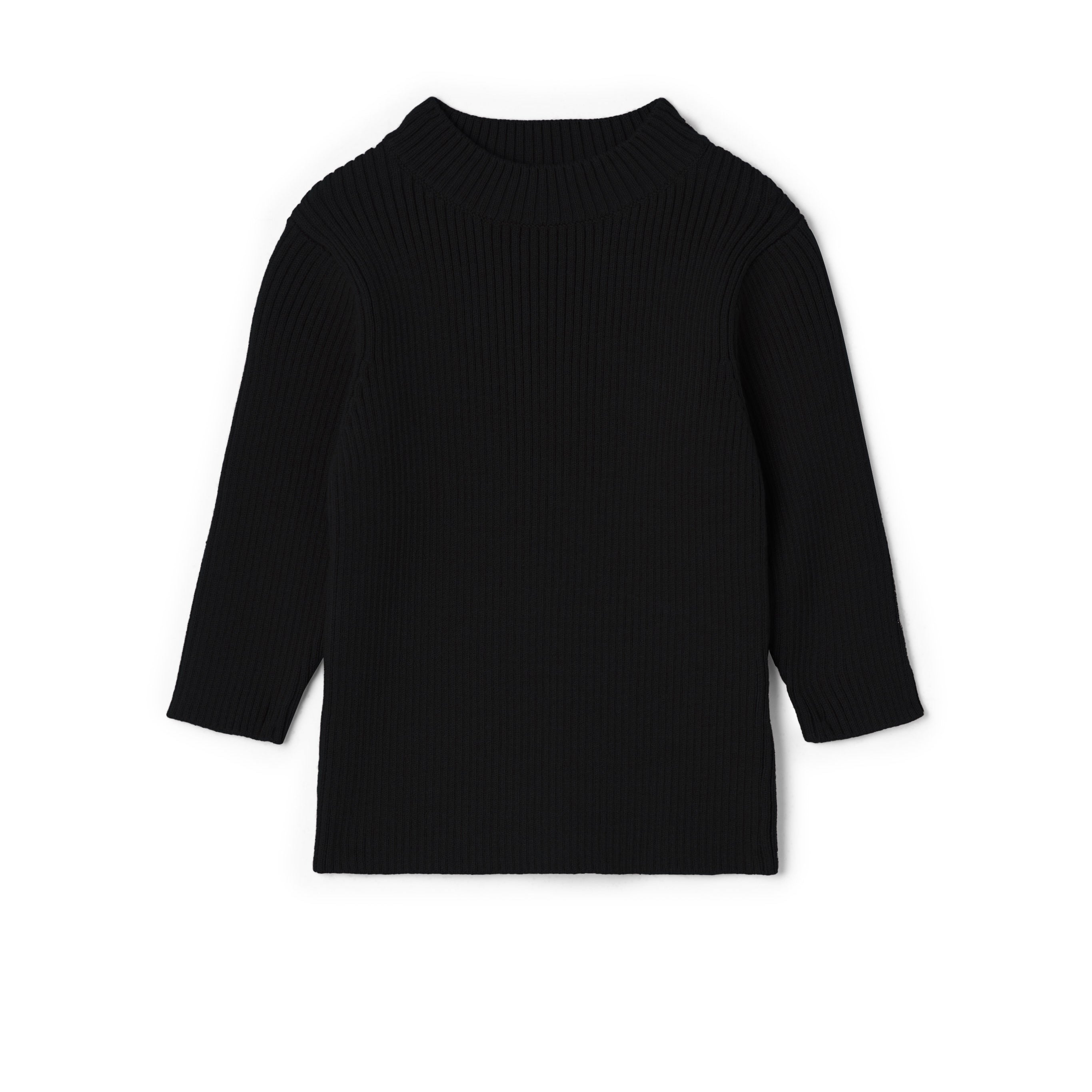 Girls Knit Rib Mock Neck Top