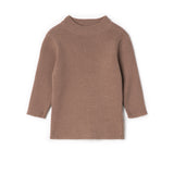 Girls Knit Rib Mock Neck Top