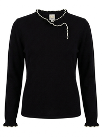 Ruffle Neck Knit Top