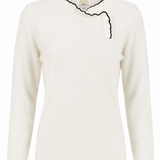 Ruffle Neck Knit Top