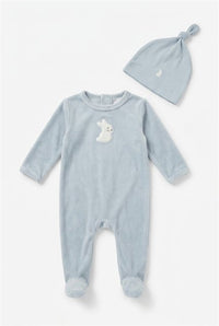 Velour Bunny Footie
