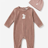 Velour Bunny Footie